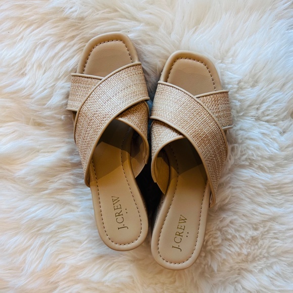 J.Crew Crisscross Raffia Flatform Wedges - Picture 5 of 6